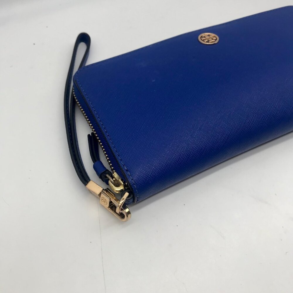 Tory Burch Royal Blue Robinson Continental Wallet - Picture 7 of 10